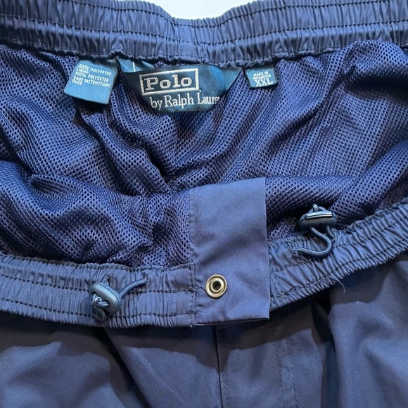 Polo Ralph Lauren Mens Track Pants Size XXL Navy/Royal Blue Mesh Lined Ankle Zip - Picture 3 of 9